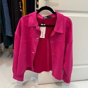 Zara Women's Fuchsia Utility Jacket